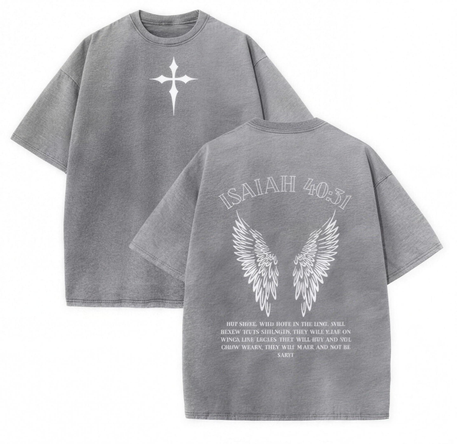 Isaiah 40:31 vintage washed Christian graphic t-shirt